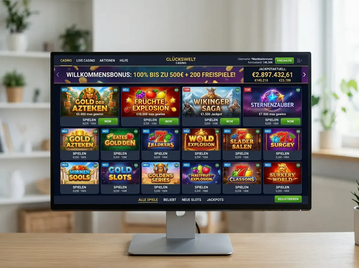 Spieleauswahl bei AstroMania