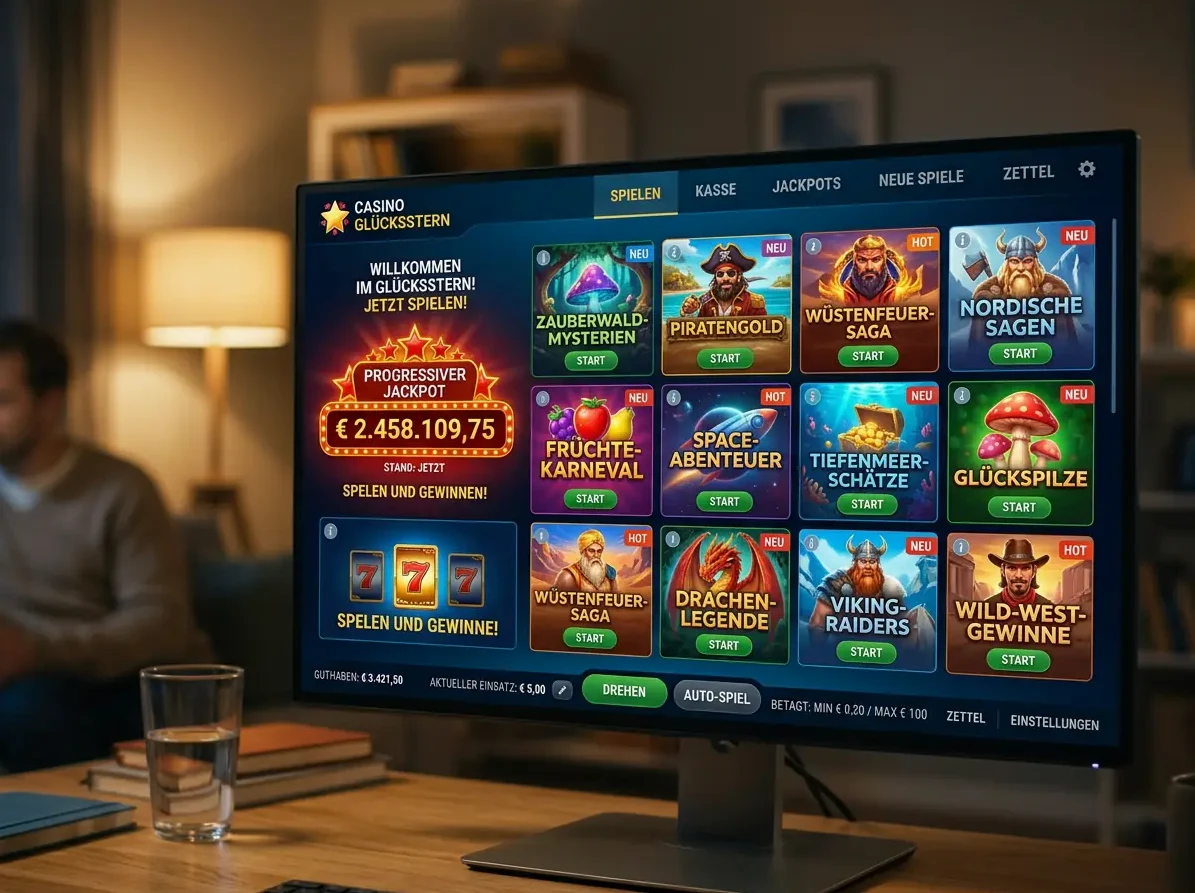 Startseite von AstroMania mit Spielen und Aktionen